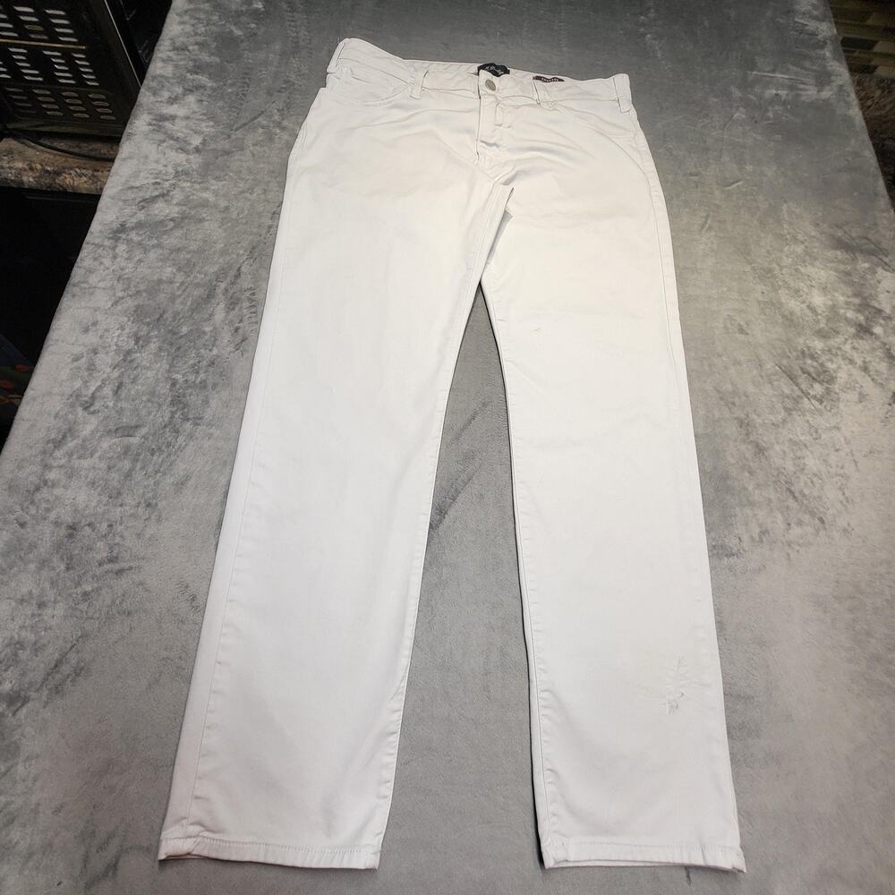 34 Heritage Pants Mens 38x32 White Chino Mid-Rise Stretch Pockets Flat Front